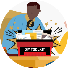 Do it yourself toolkit on a table