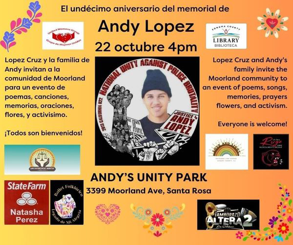 Andy Lopez Memorial Eleventh anniversary flyer