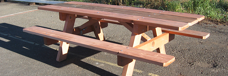 8 foot 2 inch Redwood Table